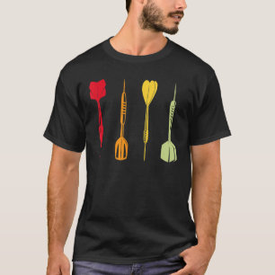 Dart Shirt crool art voor mannen dartboard vinta