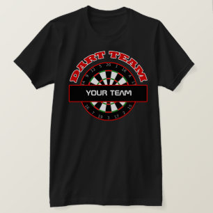 Dart Team Dartboard Mannen Zwart T-shirt