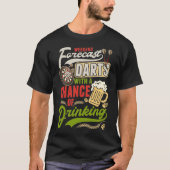 Dart Throwing Dartboard 180 Darts and Beer T-shirt (Voorkant)