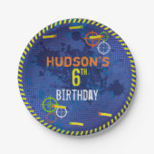 Dart Verjaardagsfeest Oorlogen Voedsel Papieren Bordje (Voorkant)