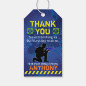 Dart Wars Party Dart Pistool Verjaardag Cadeaulabel (Voorkant)