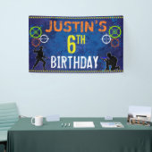 Dart Wars Soldiers Verjaardagsfeest Spandoek (Beurs)