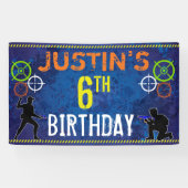 Dart Wars Soldiers Verjaardagsfeest Spandoek (Horizontaal)