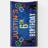 Dart Wars Soldiers Verjaardagsfeest Spandoek (Verticaal)