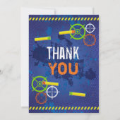 Dart Wars Verjaardagsfeest Dank je kaart (Achterkant)