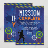 Dart Wars Verjaardagsfeest Dankjewel Card Kaart (Voorkant / Achterkant)