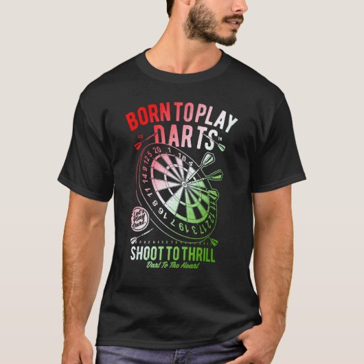 Dart Weekend Darts Drink kunstspeler T-shirt (Voorkant)