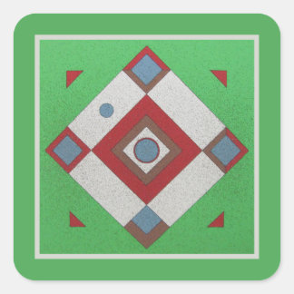 Dartball Board Vierkante Sticker