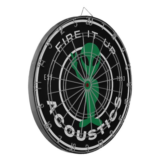 Dartboard - Akoestische Vrede Alien Dartbord (Voorkant Links)