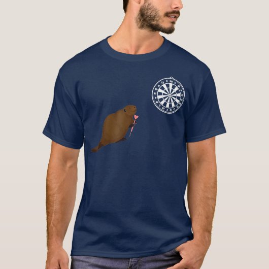 Dartboard Beavers Darts Nutria Bullseye Dart T-shirt (Voorkant)