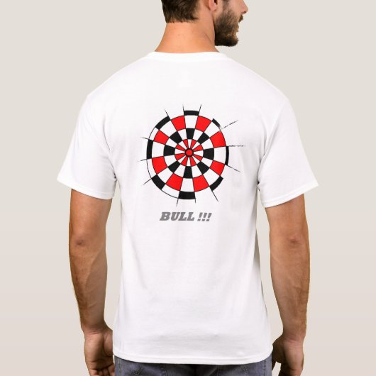Dartboard, bedrukt t-shirt (Achterkant)