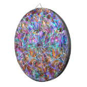 Dartboard Bloemen Abstract Glas in lood Dartbord (Voorkant Rechts)