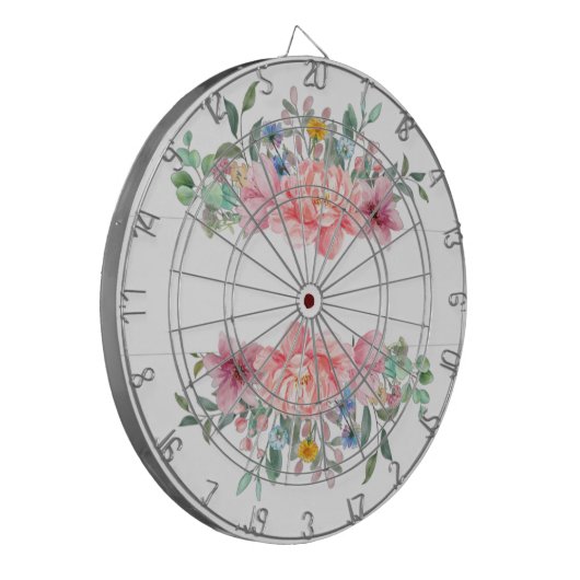 Dartboard bloemen dartbord (Voorkant Links)
