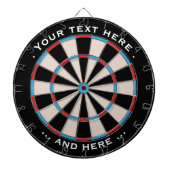 Dartboard Blue Classic Custom Text Gift Dartbord (Voorkant)