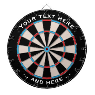 Dartboard Blue Classic Custom Text Gift Dartbord