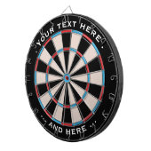 Dartboard Blue Classic Custom Text Gift Dartbord (Voorkant Rechts)