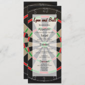 Dartboard bruiloft Menu (Voorkant / Achterkant)