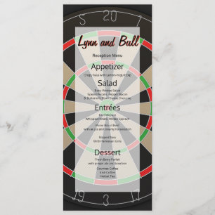 Dartboard bruiloft Menu