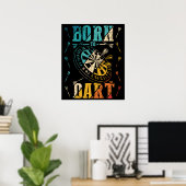 Dartboard Dart Player Darts Poster (Thuiskantoor)