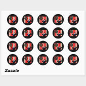 Dartboard Dart Speler Met Dartpijlen Ronde Sticker (Vel)