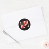Dartboard Dart Speler Met Dartpijlen Ronde Sticker (Envelop)