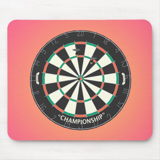 Dartboard & Darts: 3D-model: Mousepad Muismat (Voorkant)