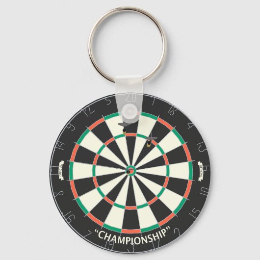 Dartboard & Darts: 3D-model: Sleutelhanger (Voorkant)
