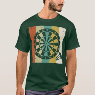 Dartboard Darts Gooi Retro T-shirt