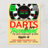 Dartboard Design, Darts Toernooi Adverteren Flyer (Voorkant)
