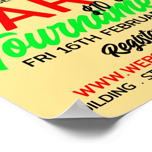 Dartboard Design, Darts Toernooi Adverteren Poster (Hoek)