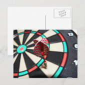 Dartboard en Dart Briefkaart (Voorkant / Achterkant)