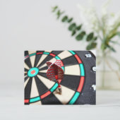 Dartboard en Dart Briefkaart (Staand voorkant)