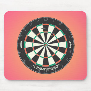 Dartboard en kunstkleppen: 3D-model: Mousepad Muismat