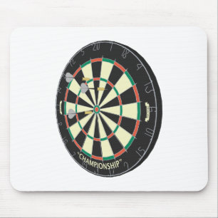 Dartboard en kunstkleppen: 3D-model: Muismat