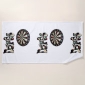 Dartboard Et Nom Du Feu, Serviette De Plage (Devant)