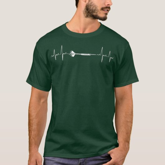 Dartboard grafische dart Player hartslag T-shirt (Voorkant)
