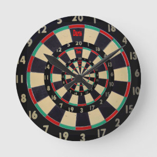 Dartboard in drie lagen, ronde klok