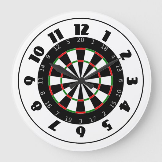 Dartboard-klok Grote Klok (Voorkant)