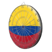 Dartboard met 6 darts Colombiaanse vlag Dartbord (Voorkant Rechts)