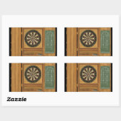 Dartboard met Cricket Scoring Rechthoekige Sticker (Vel)