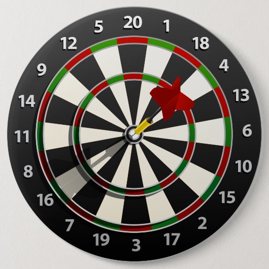 Dartboard met dart ronde button 6,0 cm (Voorkant)