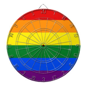 Dartboard met LGBT Rainbow Pride Vlag Dartbord