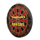 Dartboard met persoonlijke naam Man Dartbord (Voorkant Rechts)