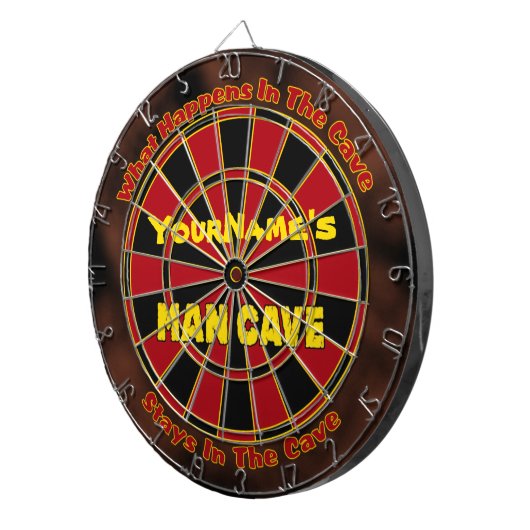 Dartboard met persoonlijke naam Man Dartbord (Voorkant Rechts)