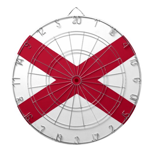 Dartboard met vlag van Alabama Dartbord (Voorkant)