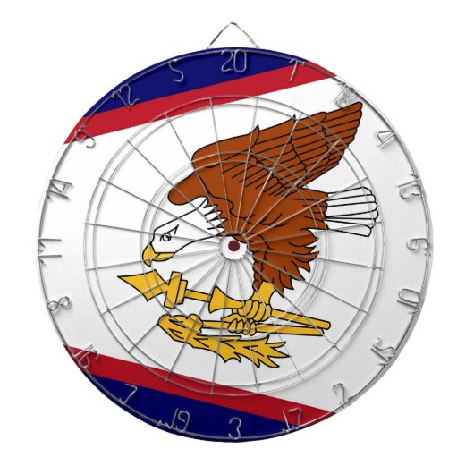 Dartboard met vlag van Amerikaans-Samoa Dartbord (Voorkant)