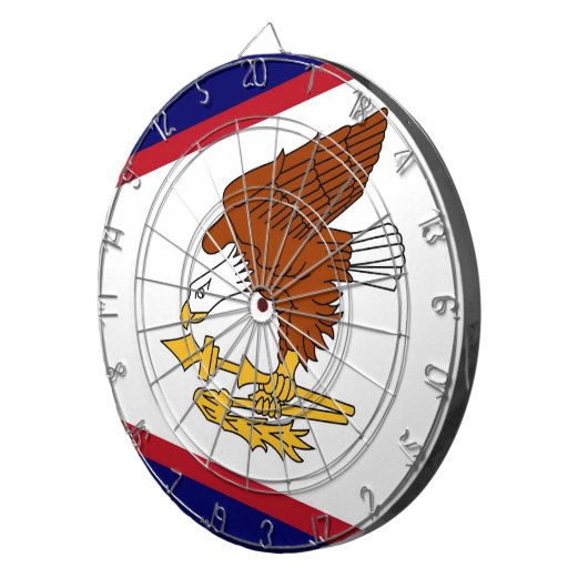 Dartboard met vlag van Amerikaans-Samoa Dartbord (Voorkant Rechts)