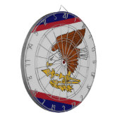 Dartboard met vlag van Amerikaans-Samoa Dartbord (Voorkant Links)