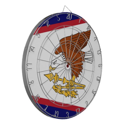 Dartboard met vlag van Amerikaans-Samoa Dartbord (Voorkant Links)