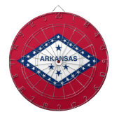 Dartboard met vlag van Arkansas, Verenigde Staten Dartbord (Voorkant)